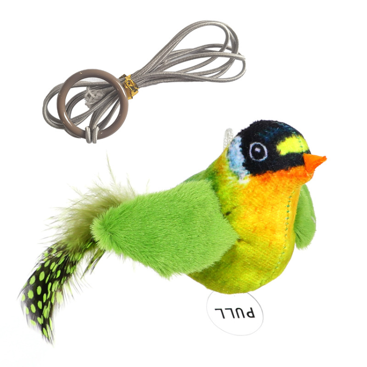 Realistic Bird Sound Interactive Cat Toys With Feather