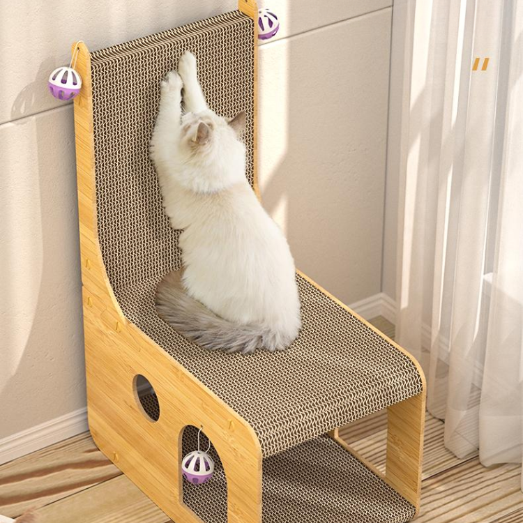 L-shaped Cat House Scratching Board