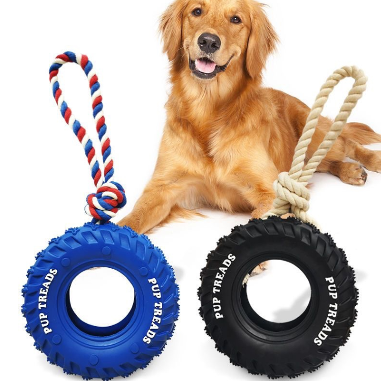 Dogs Chew Tug Of War Toys Tire Rope