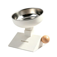 Height & Tilt Adjustable Elevated Cat Bowl, Stainless Steel Neck-Friendly Feeder
