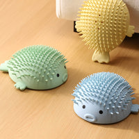 Pufferfish Cat Self Groomer - Wall Corner Massage Brush with Catnip