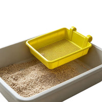 Hanging Cat Litter Sifter Tray, Fine Mesh Litter Sieve Basket with Scoop
