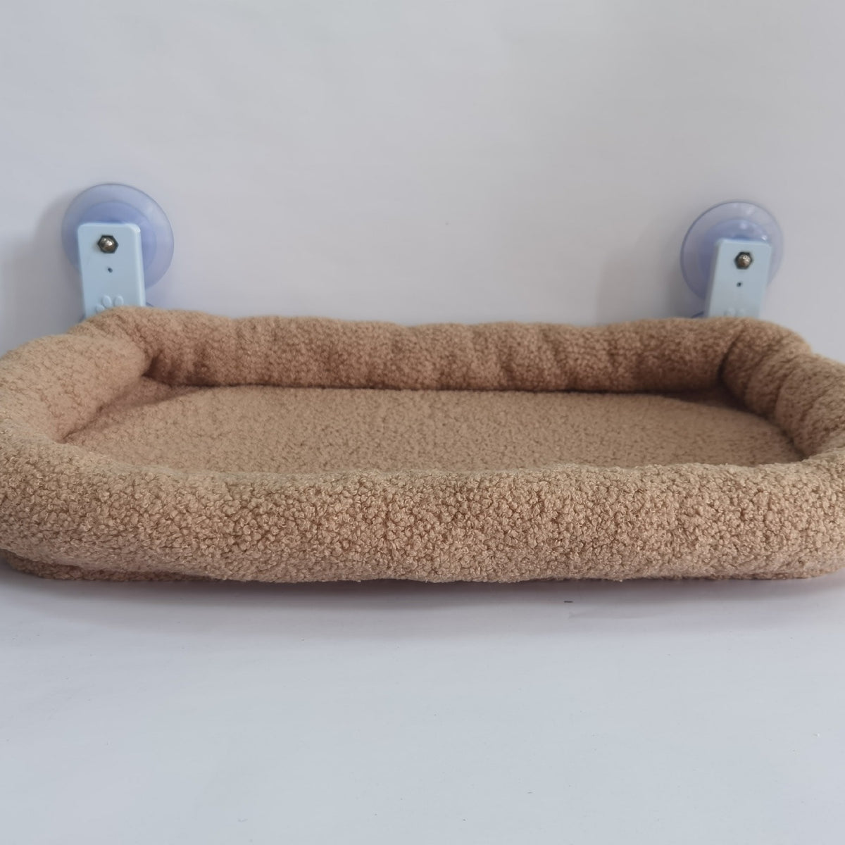 Bolster Window Cat Hammock with Rattan Mat, Suction Cup Cat Bed for Windows