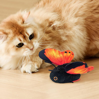 Interactive Flutter Butterfly Cat Toy Automatic Realistic Insect Teaser