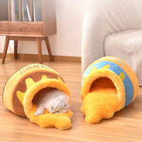 Autumn Winter Pet hHoney Jar Covered Cat Bed