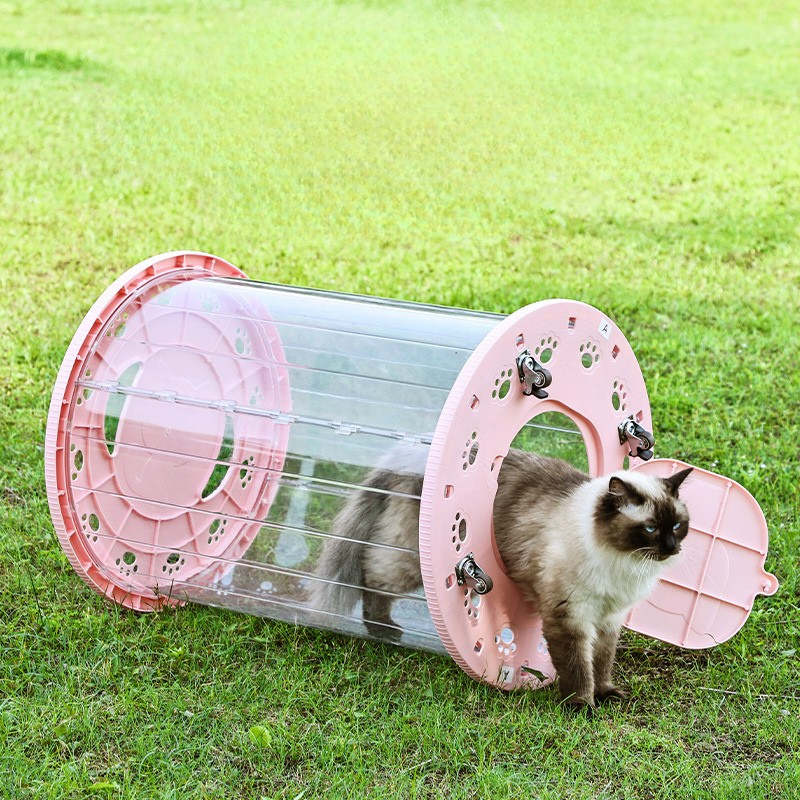 Transparent Rolling Pet Carrier