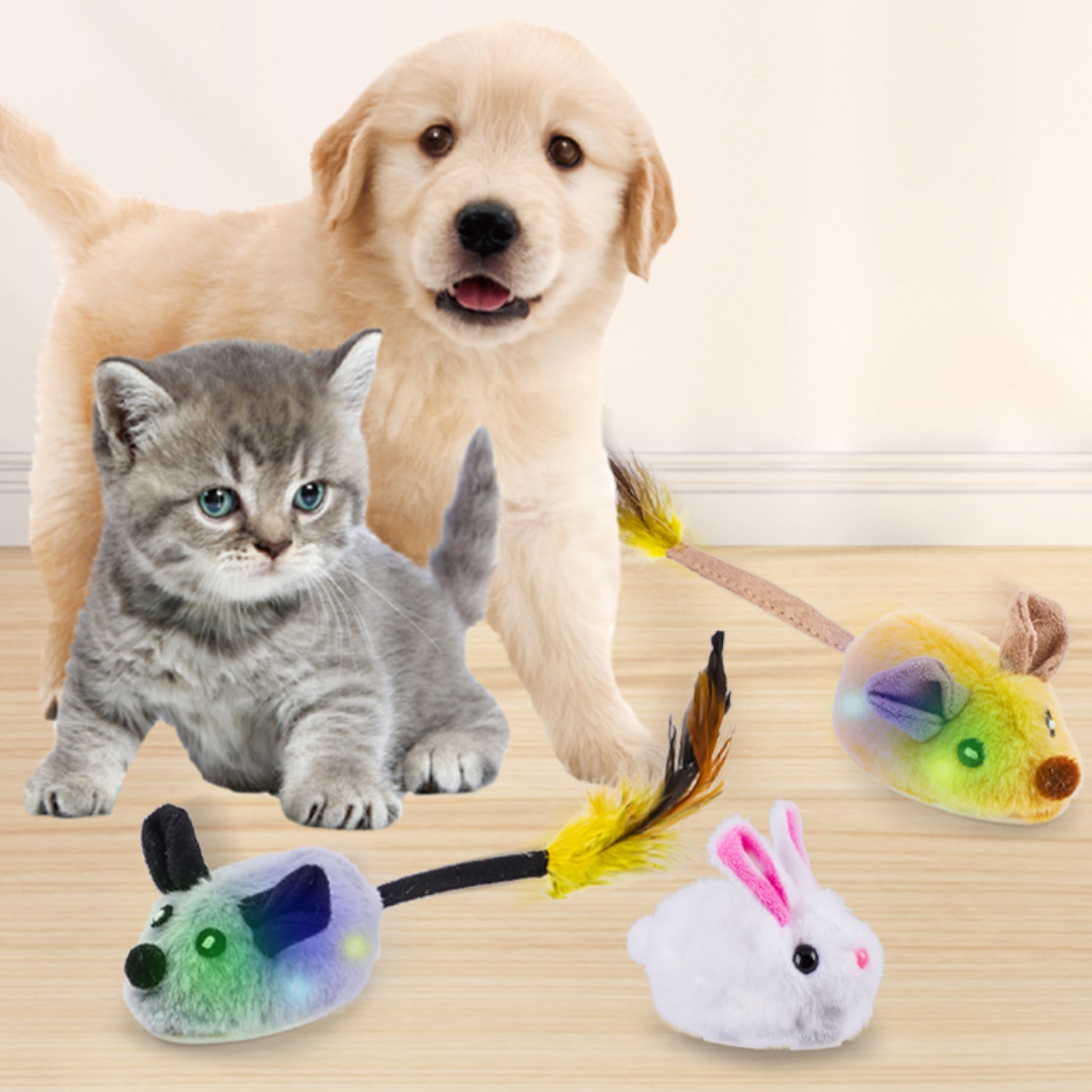 Rabbit Roling Cat Interactive Electric Pet Mouse Rolling Cat Toys – Pawpycup