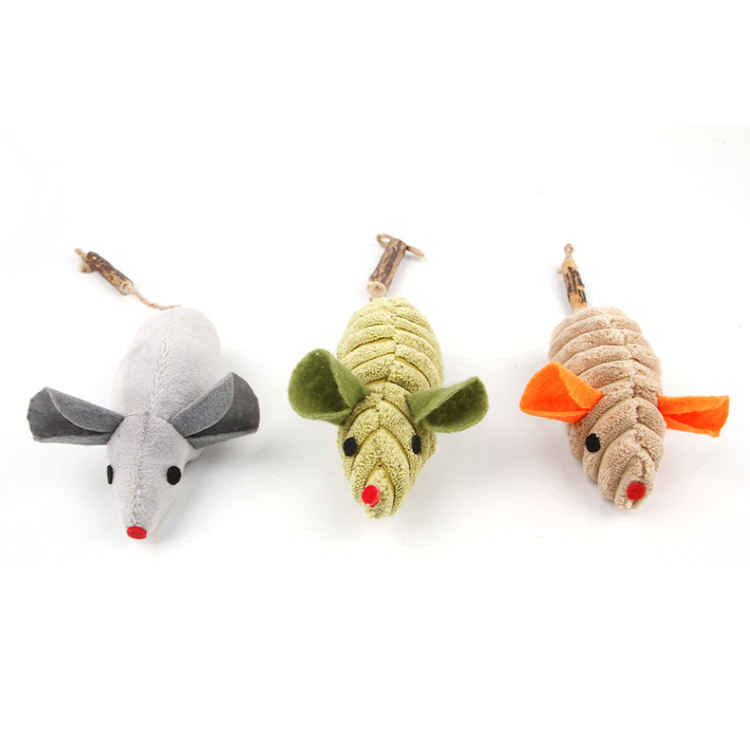 Plush Mouse Catnip Stick Toys