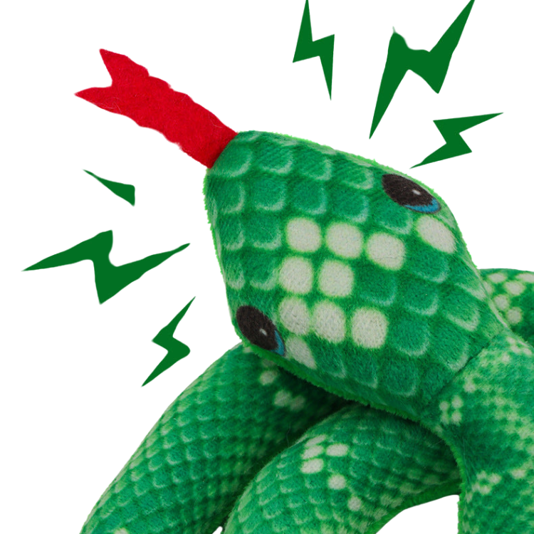 Brinquedo de Pelúcia para Animais de Estimação Cobra com Papel Frufru