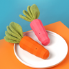 Hunde-Karotten-Knisterpapier-Quietscher-Gummispielzeug