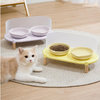 Tigela de cerâmica elevada anti-respingos para gatos, mesa de jantar para animais de estimação, tigela de água