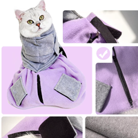 Pet Cat Restraint Wrap Nail Trimming Grooming Anti-scratch Cloth Bag