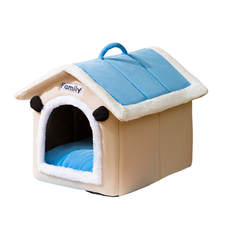 Red Roof House Cat Dog House Bed