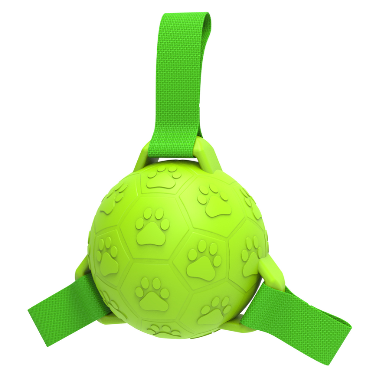 Bolas de futebol com alças para brinquedos de cachorro