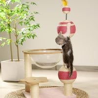 Cat Tree Condos Clear Resting Bed Sisal Ball
