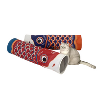 Juguetes de túnel para gatos con estampado de carpas