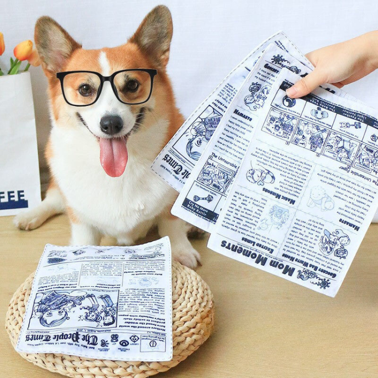 Brinquedos de jornal que fazem barulho de papel amassado para animais de estimação