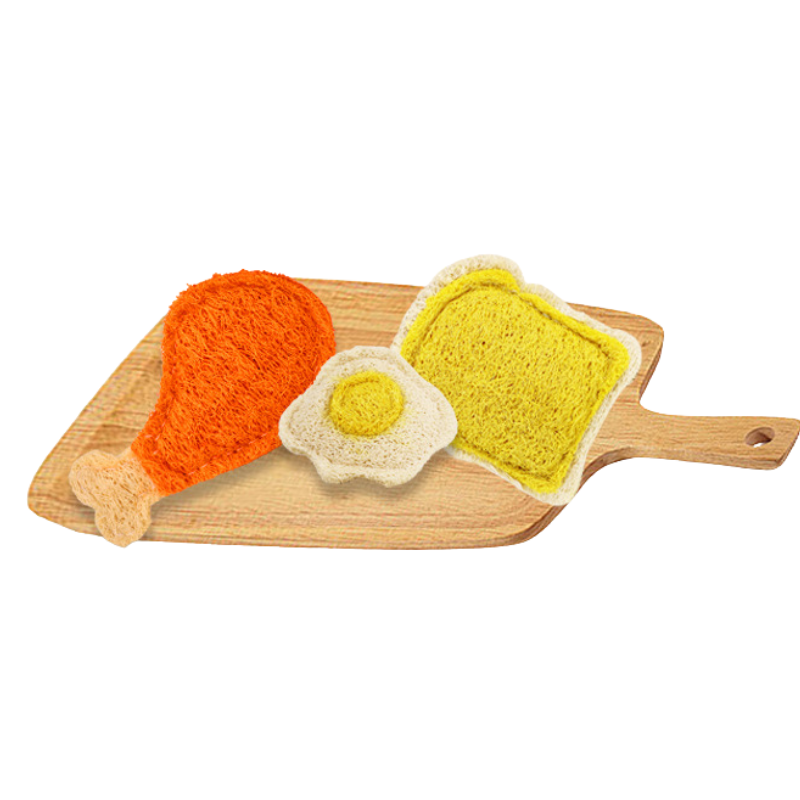 Natural Loofah Cat Toys Catnip Teeth Cleaning Toy