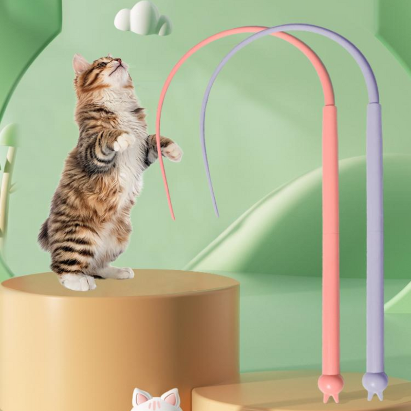 Jouets teaser pour chat en silicone