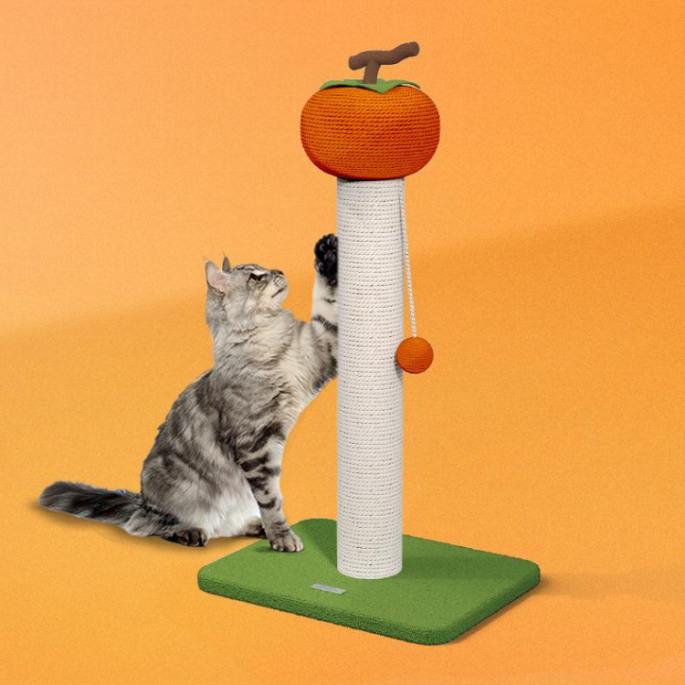 Persimmon-Themed Interactive Cat Scratching Post Toys