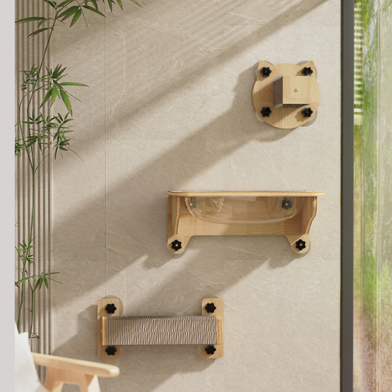 Floating Cat Perches Shelves Suction Cup Hanging Bed