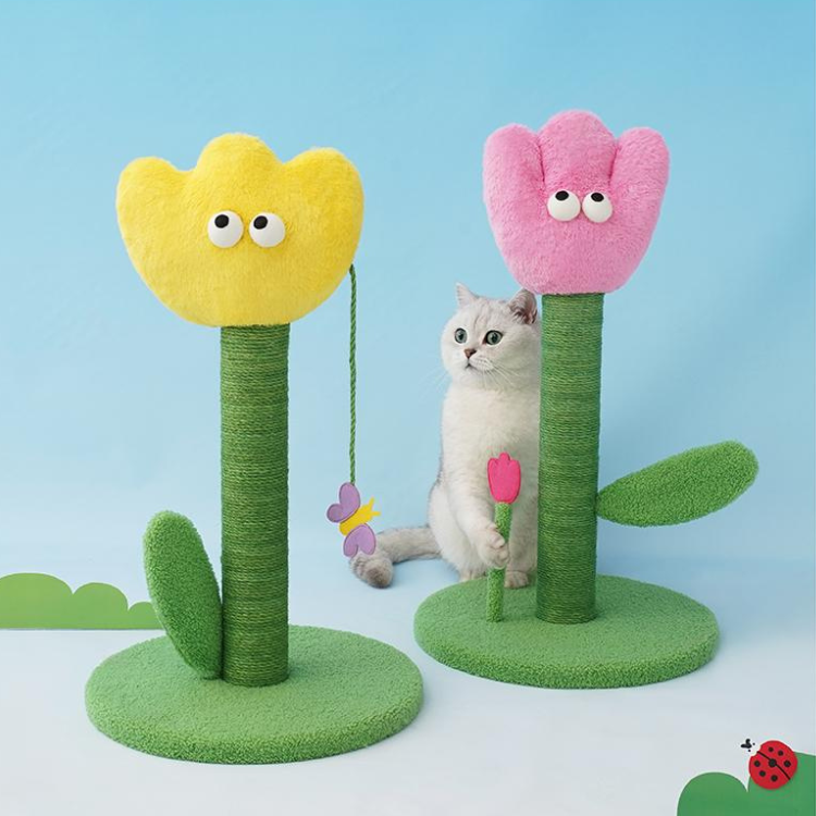 Flower Interactive Cat Scratching Post Toys