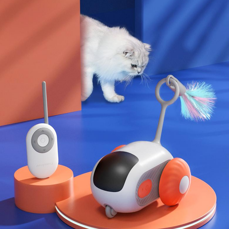 Brinquedos elétricos automáticos para carros de corrida para gatos