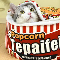 Popcorn Winter Covered Cat Bed Pet House