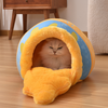 Autumn Winter Pet hHoney Jar Covered Cat Bed