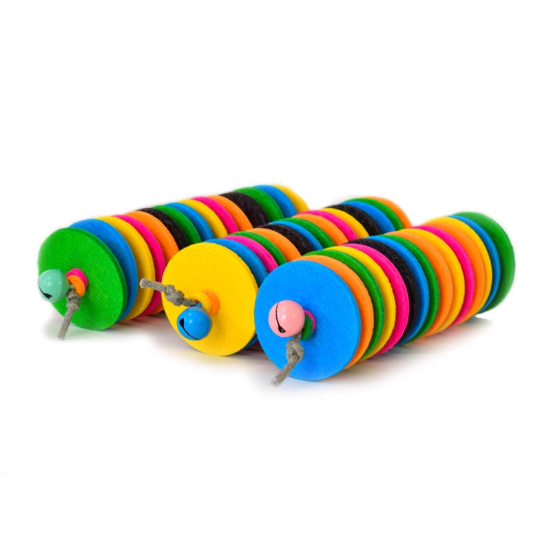 Colorful Stacked Felt Cat Chew Toy (3-Pack)