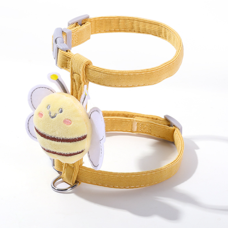 Cat Harness Leash Collar Set Adjustable Cartoon Bee