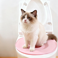 Cat Toilet Seat Training Kit Teach Cat to Use Toilet