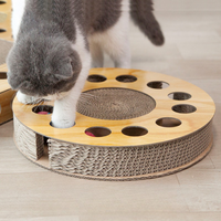 Laberinto interactivo y juguetes para gatos de cartón para rascar