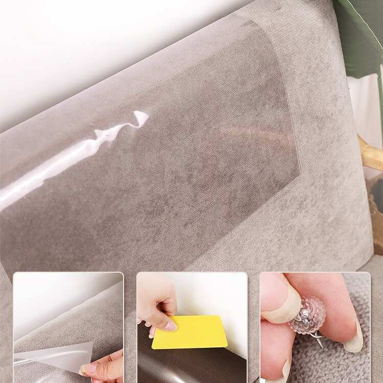 Protetor de sofá transparente para gato anti-arranhões de gato