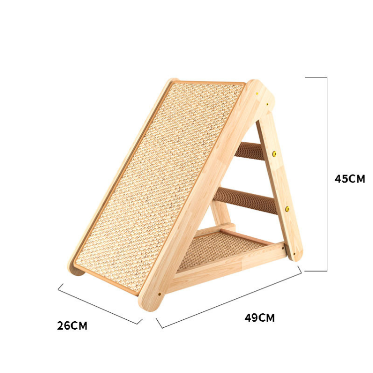 Cat Scratching Post Wood Climbing Frame Sisal Mat