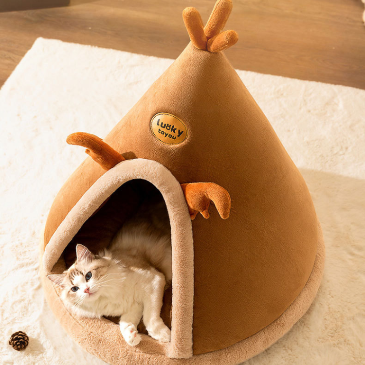 Cozy Warm Tent Cat Bed Winter Dog House