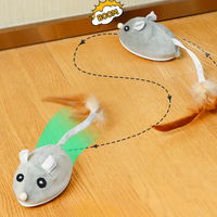 Juguetes interactivos para gatos con ratón de carreras eléctrico