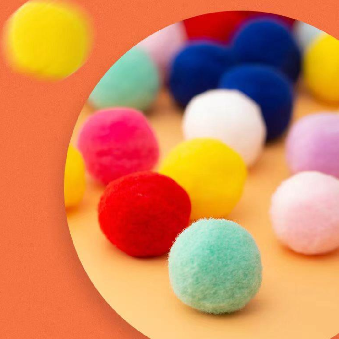 Cat Toy Pom Pom Balls Interactive Toys for Indoor Cats Pawpycup