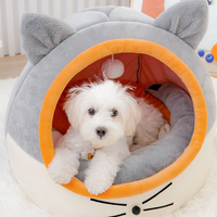 Cat Bed Winter Warm Enclosed Pet House Bed