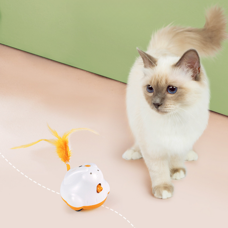 Electric Interactive Cat Feather Teaser Toys With Laser Lights