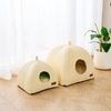 Pet Winter Covered Cat House Bed