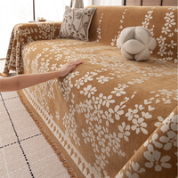 Anti-Scratch Warm Cream Boho Couch Cover Protective Slipcover for Sofa