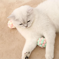 Pom Pom Cat Ball Toys With Bell 7 Count