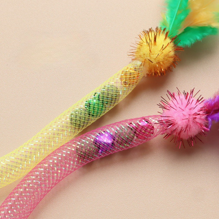 Cat Toy Chewing Catnip Ball Cat Feather Toy