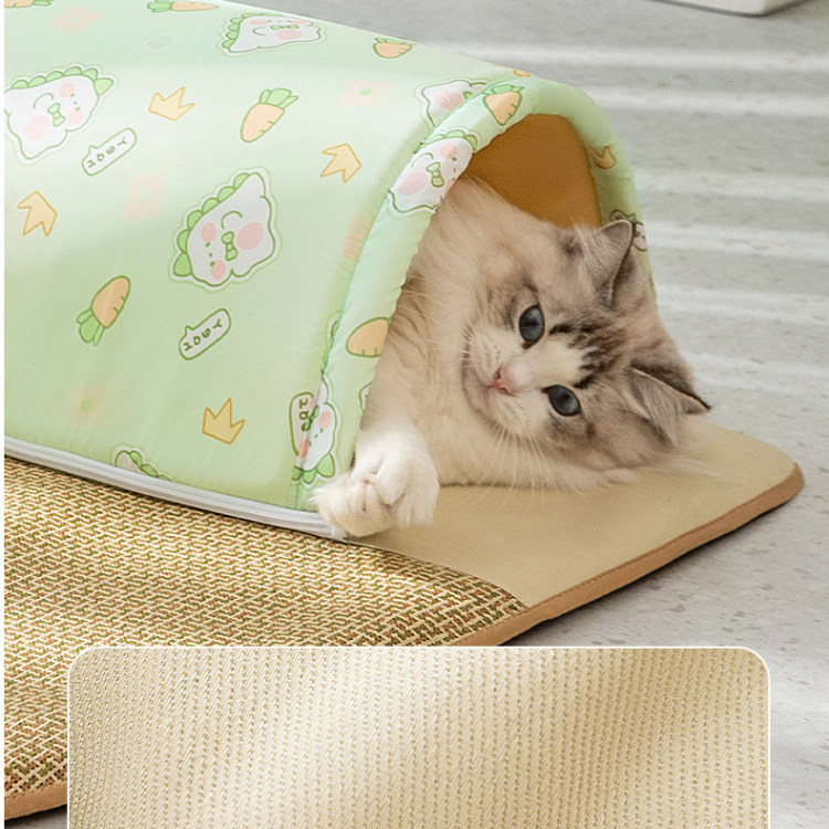 Double-opening Cat Tunnel Scratcher Bed