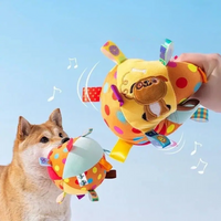 Brinquedos de Pelúcia com Bola e Guizo para Cães