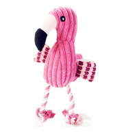 Brinquedos de pelúcia para cachorro Squeaker Flamingo