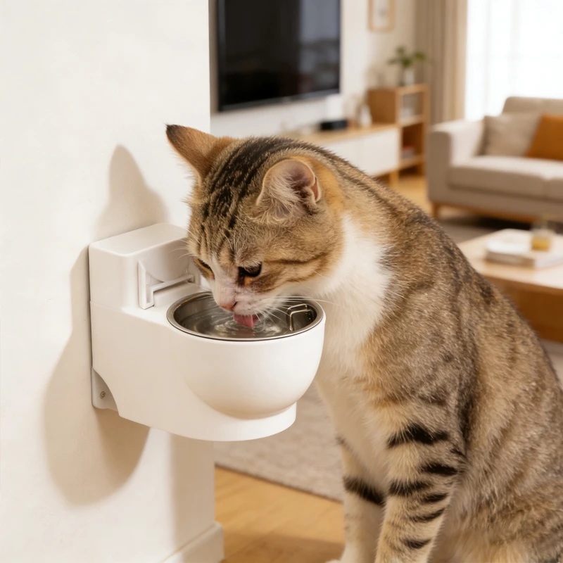 Fun Toilet Cat Water Bowl Dispenser