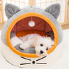 Cat Bed Winter Warm Enclosed Pet House Bed