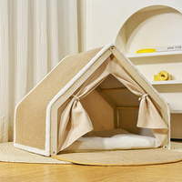 Cat Scratching Board Covered Tent House Bed